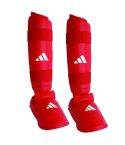 WKF Shin Instep with removable Pad - Red